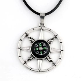 European And American Street Hipster Hiphop Necklace Male And Female Students Personality Compass Hip Hop Pendant Internet Celebrity Titanium Orn