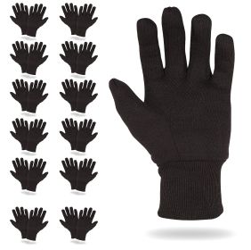 Brown Jersey Gloves for Women and Men
