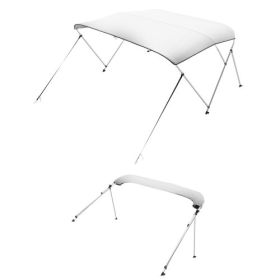 3 Bow Boat Bimini Tops 6 ft Long 600D Polyester Awning Canopy Light Grey