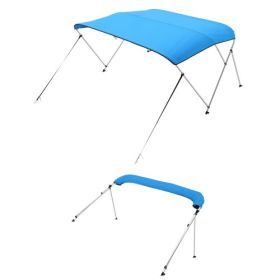 3 Bow Boat Bimini Tops 72"Lx(73"-78")W x 46"H Awning Canopy Pacific Blue