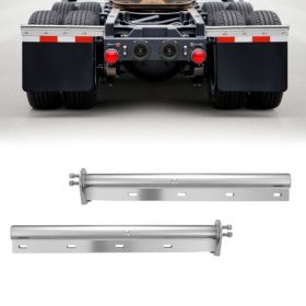 Straight Spring Loaded Mud Flap Hangers for Semi Truck 1-1/8" Bolt Spacing