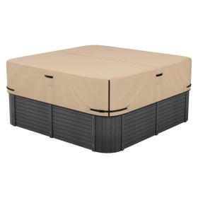 Outdoor Hot Tub Cover 85 x 85 x 20 Inch Weatherproof and Waterproof Brown