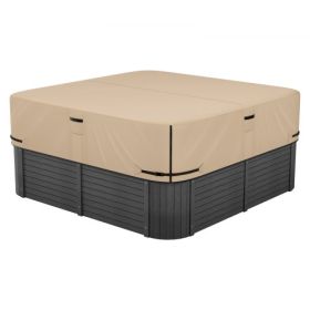Outdoor Hot Tub Cover 90 x 90 x 20 Inch Weatherproof and Waterproof Brown