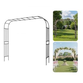 Metal Garden Arch 94.5x126x15.8 in Trellis Arbor for Climbing Plant Party Decor