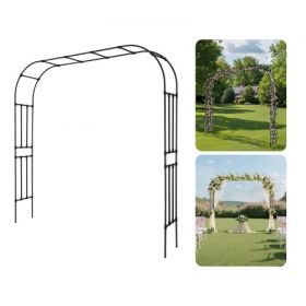 Metal Garden Arch 94.5x98.5x15.8 in Trellis Arbor for Climbing Plant Party Decor