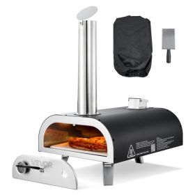 12" Outdoor Pizza Oven Portable Wood Pellet Pizza Oven Iron Spray Camping