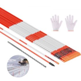 20Pcs Reflective Driveway Markers 1/4" Dia 48 in Snow Stakes Reflectors Orange
