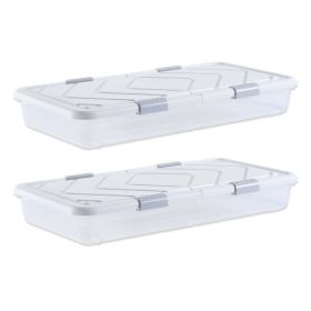 Under Bed Storage with Wheels 31.7x15.6x6.9 Inch Rolling Storage Bags 4 Pack