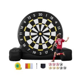 Inflatable Soccer Dart Board over 10 ft High with 9 Kick Balls & Air Pump
