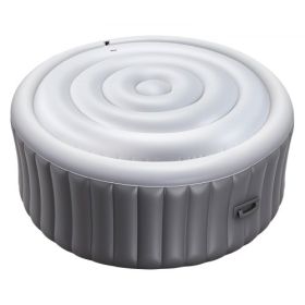 Inflatable Hot Tub Cover 4.5ft Round Lid Weatherproof and Waterproof White