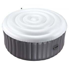 Inflatable Hot Tub Cover 5.4ft Round Lid Weatherproof and Waterproof White