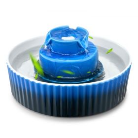 Ceramic Cat Water Fountain 2.1L/71oz Cupcake Pet Fountain for Cats & Dogs
