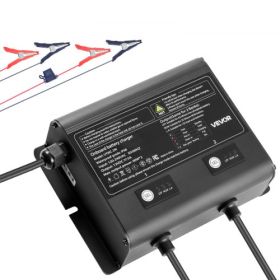2-Bank 5A 12V Smart Marine Battery Charger Onboard IP68 Waterproof Boat RV Yacht