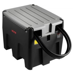 Portable Diesel Tank 58 Gal Diesel Fuel Tank with 12V Transfer Pump 10 GPM Black