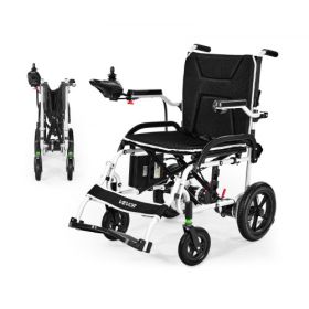 Electric Wheelchair 220lbs Capacity Foldable Lightweight 12 Mile