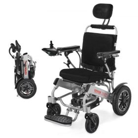 Electric Wheelchair 300lbs Capacity Adjustable Backrest Foldable 13 Mile