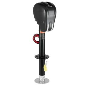 Electric Trailer Jack 3500 lbs Power Tongue Jack for RV Trailer & Camper Black(Equipped with memory function)
