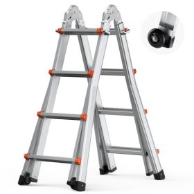 VEVOR Telescoping Ladder A Frame 13 FT Extension Multi-Function for Homework