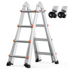 VEVOR Telescoping Ladder A Frame 15.5FT / 4670 mm Extension Multi-Function for Homework