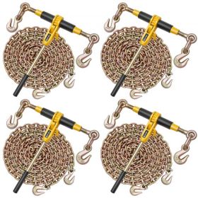 VEVOR Ratchet Chain Binder 5/16 in x 14 ft G80 Chains Load Binder for Towing