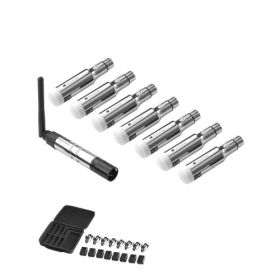 DMX Wireless Receiver Transmitter Rechargeable Battery Stage Light 8 PCs Silver