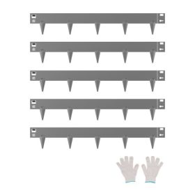 Steel Landscape Edging 5 Packs 39 x 3in Rust-Resistant Edging Border Dark Gray