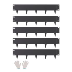Steel Landscape Edging 5 Packs 39x5in Rust-Resistant Edging Border Black