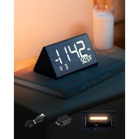VEVOR Digital Alarm Clock with Dual Alarm USB Night Light Desktop Clock Black