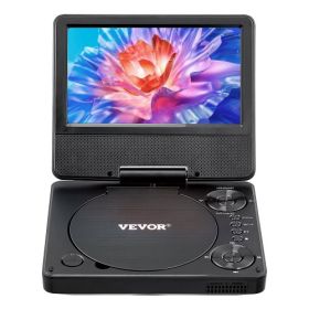 Portable DVD Player 7 inch HD Swivel Display Screen 4 Hours Built-in Battery