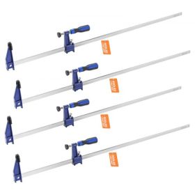 Bar Clamps for Woodworking 4-Pack 36 inch Opening Lockable F Clamp Cast Iron