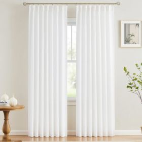 Sheer Curtains 42 W x 84 L inches 2 Panels Window Drapes Rod Pocket Polyester