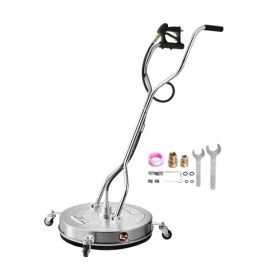 24" Pressure Washer Surface Cleaner 4 Wheels Dual Handle 4500 Max PSI