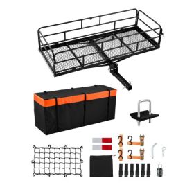 500 lbs Hitch Cargo Carrier Folding Hitch Cargo Carrier with Cargo Net 60x24x14 in Hitch Cargo Carrier
