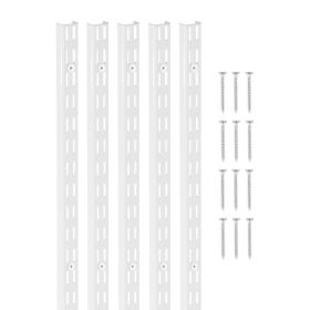 VEVOR Shelf Track 60-inch 5 Pack Adjustable Steel Wall Mounted Shelf Pilaster