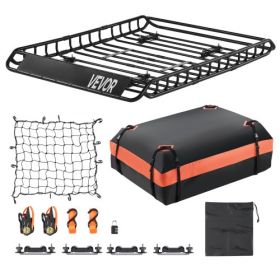 Universal Roof Rack Cargo Carrier Basket 51x36x4.1 in Car Top Luggage Holder Bag