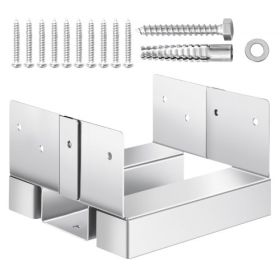 10 Pcs 6x6 Post Base Bracket Post Anchor for Concrete Inner Size 5.49x5.57 in