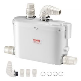 Macerator Pump 500W 29 GPM Flow 26 ft Head Lift Pump for Kitchen Basement Sink