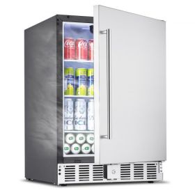 24" Outdoor Beverage Fridge Cooler 150QT Beer Refrigerator Indoor Outdoor
