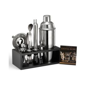 Cocktail Shaker Set 13 Pcs Bar Tool Set Stainless Steel Bartender Kit Silver