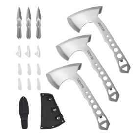 Throwing Axes and Tomahawks 3 Pack Hatchet Axes and 3 Pack Knives Throwing Set