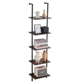 VEVOR Industrial Square Pipe Shelf 5 Tier 15.6x11.8in Wall-Mount for Bedroom