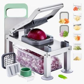 Vegetable Chopper Mandoline Slicer All-in-1 Food Veggie Cutter 8 Blades