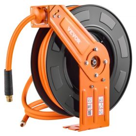 VEVOR Retractable Air Hose Reel 1/2 IN x 50 FT Hybrid Air Hose Reel Max 300 PSI