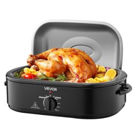VEVOR Electric Roaster Oven 18QT Electric Turkey Roaster with Self-Basting Lid