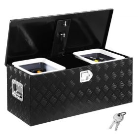 35.4"x14.6"x14.6" Heavy Duty Aluminum Truck Bed Tool Box for Pickup Black
