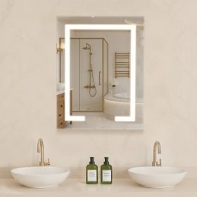 Lighted Medicine Cabinet with 2-Side Mirror 20 x 26 in Recessed Wall Mount