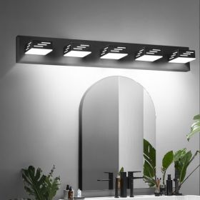 5-Light LED Modern Bathroom Vanity Light Fixtures 33.46-Inch Wall Light Fixtures
