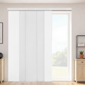 Panel Track Blinds Extendable Track from 45.8 in to 86 in W Trimmable White