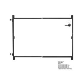 Gate Building Kit Fits 36 to 60 in Wide Openings 6 to 7 ft High Fence Black