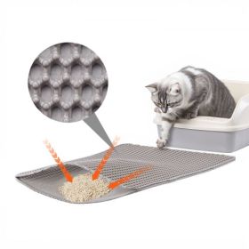 Cat Litter Trapping Mat 24 x 15 in Double Layer Honeycomb Non-Slip & Urine-Proof